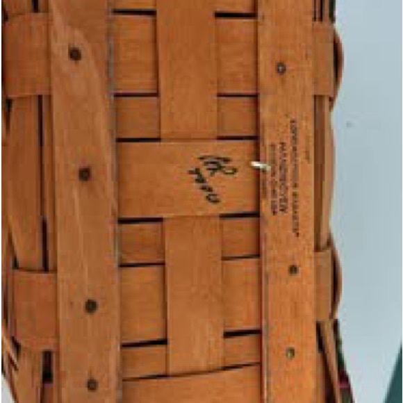 Longaberger Recipe box with cloth Holiday Fabric liner and plastic insert liner - Picture 6 of 6